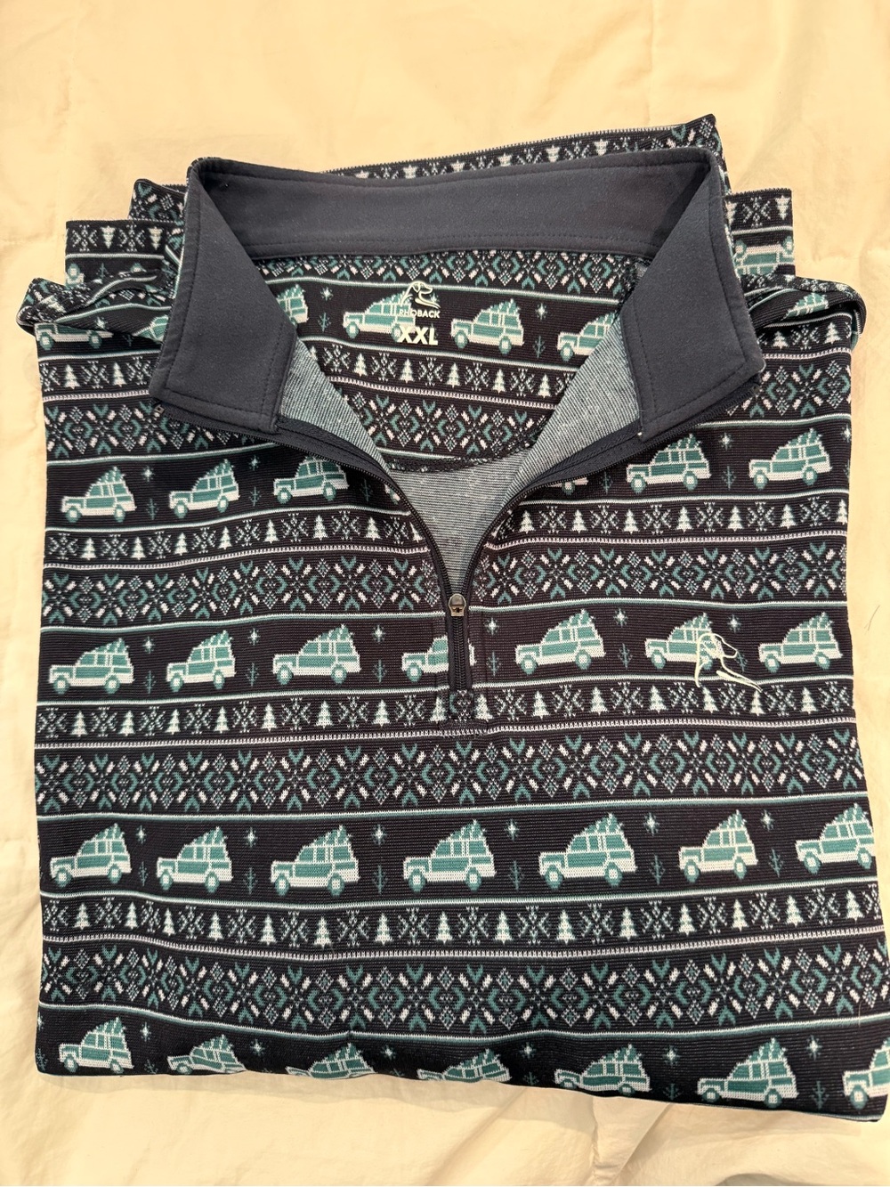 Rhoback Griswold Jacquard Performance Q-Zip - Size XXL